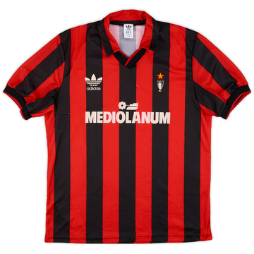 1990-91 AC Milan adidas Polo Shirt - 8/10 - (XL)