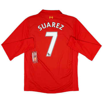 2012-13 Liverpool Home L/S Shirt Suarez #7 (XL)