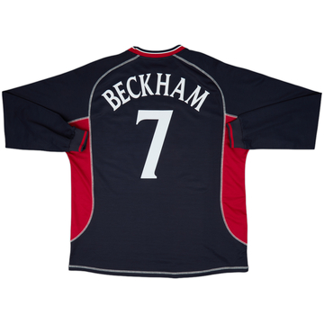 【正規01/02マンチェスターU away 3rd L/S Beckham#7】 2001-02 Manchester United Centenary Away/Third Shirt Beckham