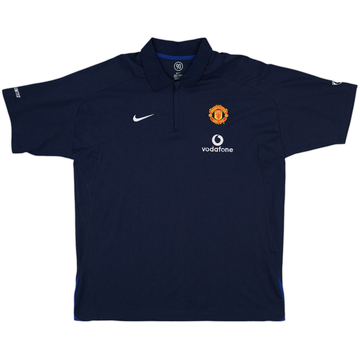 Nike Manchester United ノースリーブシャツ 2002-03 Manchester United Nike 1/4 Zip Polo Shirt - 8/10 - (XXL)