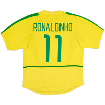 2002-04 Brasil Camiseta Local Ronaldinho #11 - 5/10 - (L)