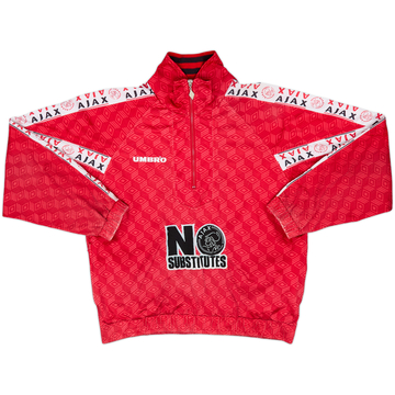 1996-97 Ajax Umbro 1/2 Zip Track Jacket - 8/10 - (XL)