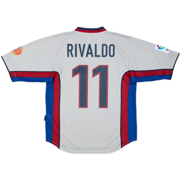 2000-01 Barcelona Home Shirt Rivaldo #10 - 7/10 - (L)