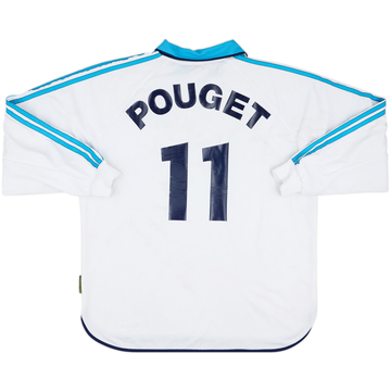1999-00 Olympique Marseille Player Issue Home L/S Shirt Pouget #11 - 5/10 - (XL)