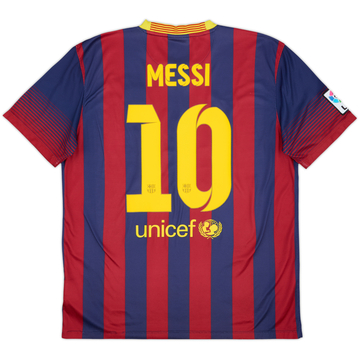 2013-14 Barcelona Home L/S Shirt Messi #10 - 6/10 - (S)