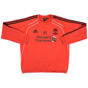 2010-11 Liverpool adidas Player Issue Sweat Top #36 - 8/10 - (L)