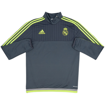 2015-16 Real Madrid adidas Top de entrenamiento con cremallera de 1/4 - 8/10 - (S)