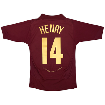 05-06 アーセナル HENRY 14 長袖 シャツ アンリ 2005-06 Arsenal Home