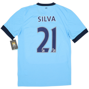 2014-15 Manchester City Home Shirt Silva #21 (S)