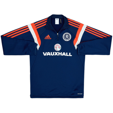 2013-14 de Scotland adidas Top de entrenamiento 1/4 Zip - 7/10 - (S)