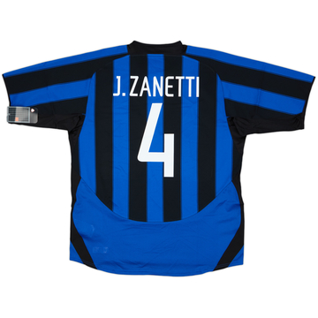 2003-04 Inter Milan Player Issue Home Shirt Zanetti #4 (XL)