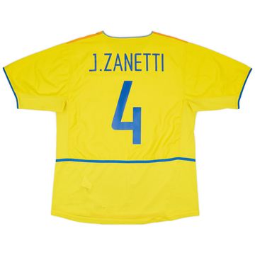 2002-03 Inter Milan Home Shirt J.Zanetti #4 - 10/10 - (M)