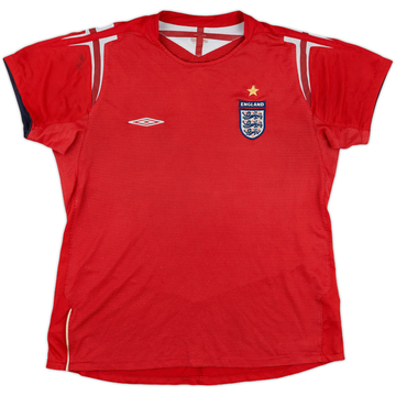 04/06 UMBRO × ENGLAND Away Game Shirts 2004-06 England Away L/S Shirt *New w/ Defects* XXL