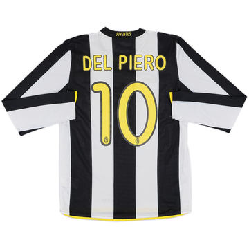2008-09 Juventus Home L/S Shirt Del Piero #10 - 8/10 - (M)