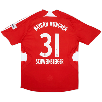 Camiseta de local del Bayern Munich 2007-08 Schweinsteiger #31 - 5/10 - (L)