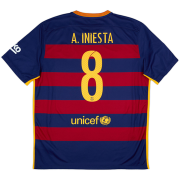 2016-17 Barcelona Third Shirt A. Iniesta #8 - 9/10 - (M)