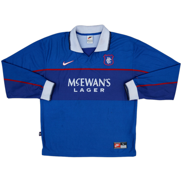 1997-99 Rangers Home L/S Shirt - 5/10 - (L)
