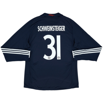 2008-09 Bayern Munich Player Issue Away L/S Shirt Schweinsteiger #31 - 8/10 - (L)