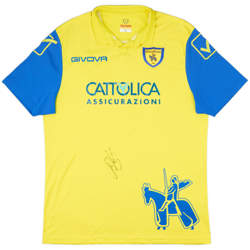 2013-14 Chievo Verona Signed Home Shirt - 6/10 - (XL)
