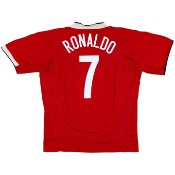 ウェア Manchester Utd 2004 CL RONALDO 7 + Patch Manchester United football shirt 2004 Soccer #7 Ronaldo Jersey