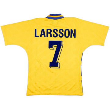 1994-96 Sweden Home Shirt Larsson #7 - 8/10 - (XL)