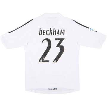 2005-06 Real Madrid Home Shirt Beckham #23 - 7/10 - (M)
