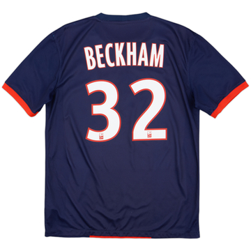 2013-14 Paris Saint-Germain Home Shirt Beckham #32 - 8/10 - (M)