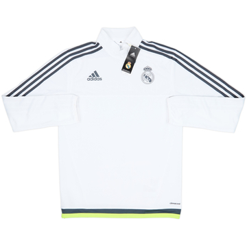 2015-16 Real Madrid adidas 1/4 Zip Drill Top - 8/10 - (S)