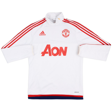 Top de entrenamiento con cremallera de 1/4 adidas del Manchester United 2015-16 - 7/10 - (S)