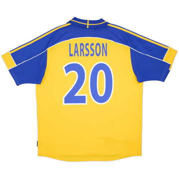 1998-00 Sweden Away Shirt Larsson #7 - 7/10 - (L)