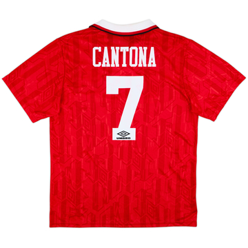 1992-94 Manchester United Home Shirt Cantona #7 - 8/10 - (XL)