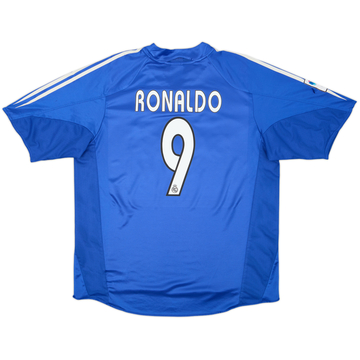 Camiseta de la tercera equipación del Real Madrid 2004-05 Ronaldo #9 - 5/10 - (XL)