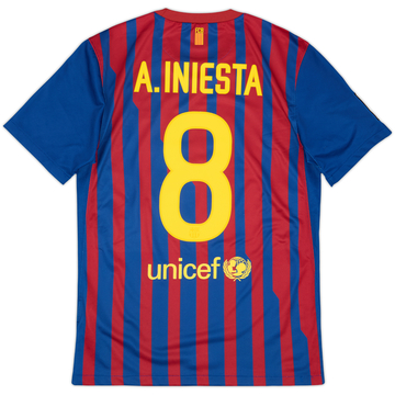 2008-09 Barcelona Home Shirt A.Iniesta #8 - 9/10 - (S)