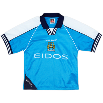 1999-01 Manchester City Home Shirt Dickov #9 - 9/10 - (XL)
