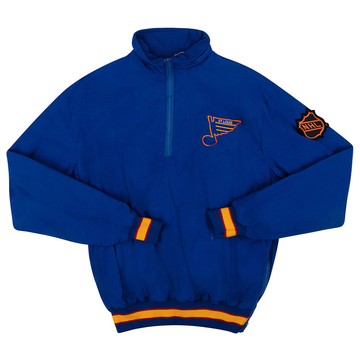 1990s Boston Bruins Starter Half-Zip Hooded Rain Coat XL