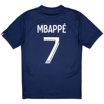Camiseta de local del Paris Saint-Germain 2022-23 Mbappe #7 - 8/10 - (S)