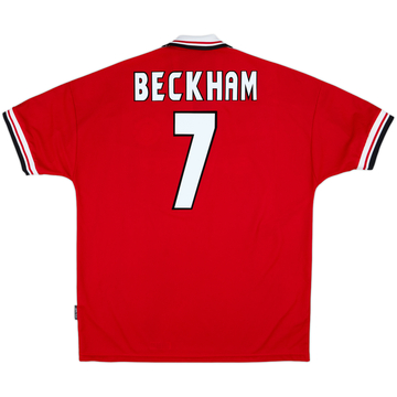 1998-00 Manchester United Home Shirt Beckham #7 - 8/10 - (XL)