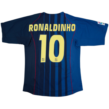 2004-05 Barcelona Home Shirt Ronaldinho #10 - 9/10 - (XXL)