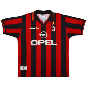 1997-98 AC Milan Home Shirt Kluivert #9 - 7/10 - (M)