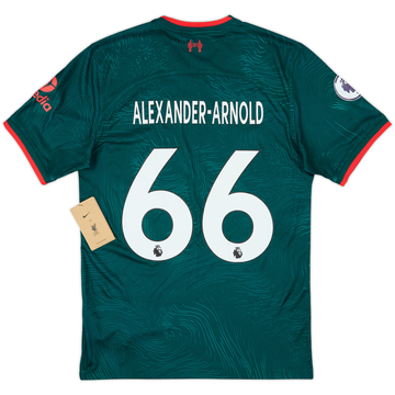 新品 21-22 リバプール ALEXANDER-ARNOLD 66番 シャツ Trent Alexander-Arnold's Liverpool 2021-22 Champions League