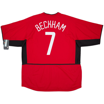2002-04 England Away L/S Shirt Beckham #7 (XL)