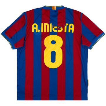 A. INIESTA 背番号8 サッカーシャツ 2008-09 Barcelona Home Shirt A.Iniesta #8 (XL)