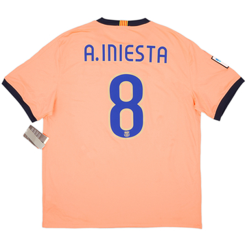 2009-10 Barcelona Home Shirt A.Iniesta #8 - 10/10 - (XL)