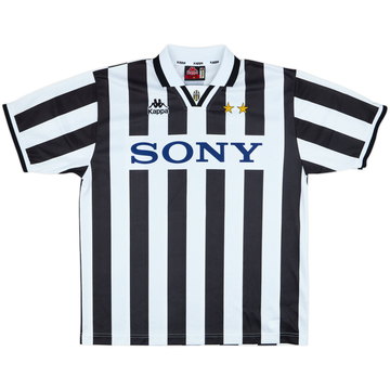 95/96 Juventus kappa sony ユベントス ヴィアリ　L 1995-97 Juventus Home L/S Shirt - 6/10 - (XL)