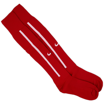 Red nike football socks discount