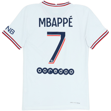 Camiseta auténtica de la cuarta equipación del Paris Saint-Germain 2021-22 Mbappe #7 - 8/10 - (XS)