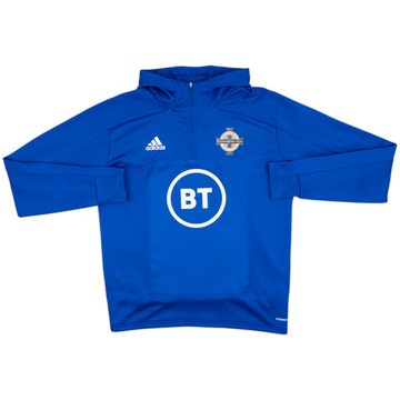 2019-20 Northern Ireland adidas Top Hooded de Perforación 1/4 de Cremallera - 10/10 - (L)