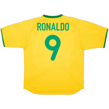2000-02 Brasil Camiseta Local Ronaldo #9 - 7/10 - (L)