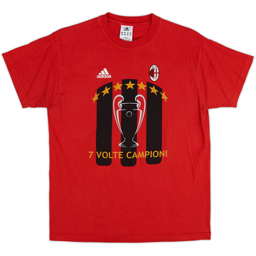 Camiseta gráfica adidas del AC Milan 2007-08 Campeones de la CL - 6/10 - (S)