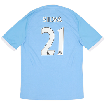 2013-14 Manchester City Home Shirt Silva #21 - 6/10 - (M)